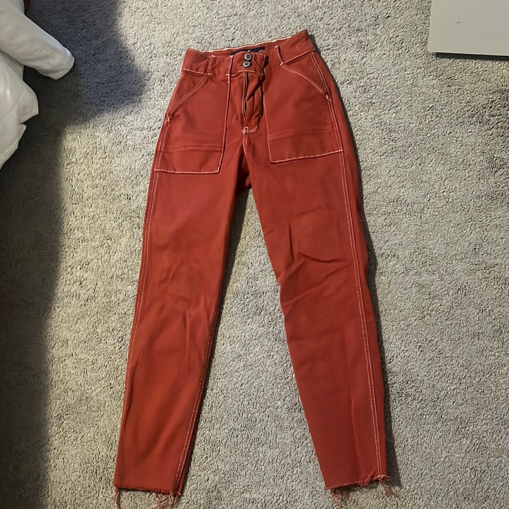 Burnt orange Hollister jeans